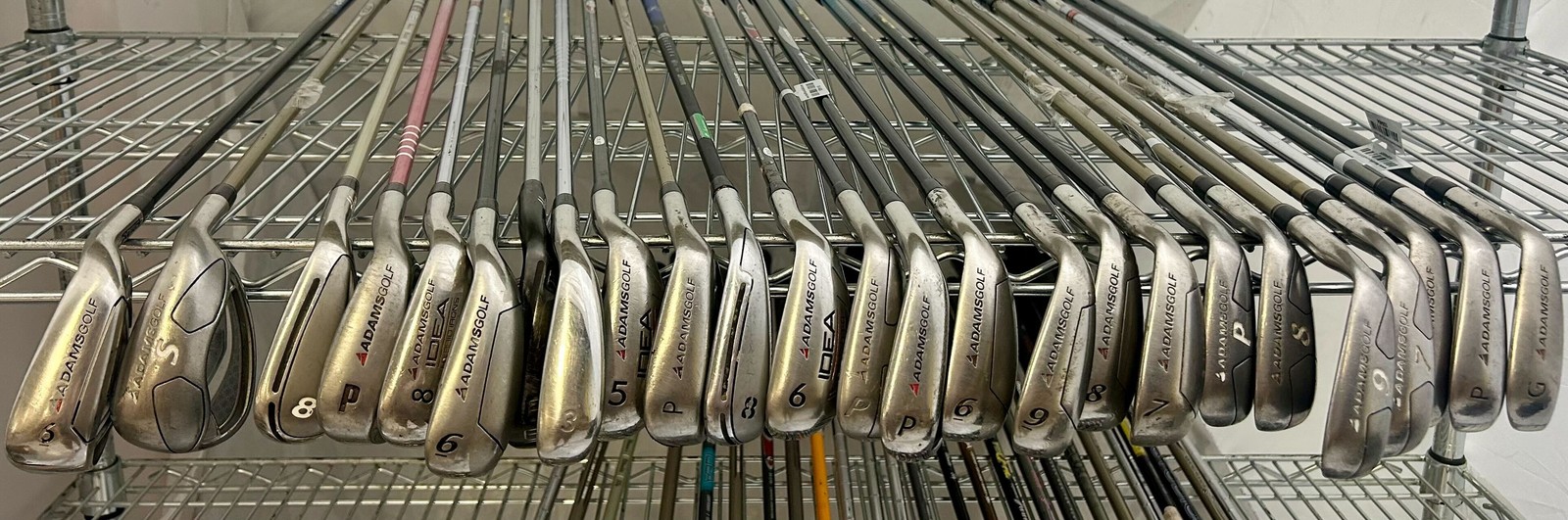 Wholesale Lot of 50 Golf Clubs - Right and Left-Handed Adams Assorted Irons