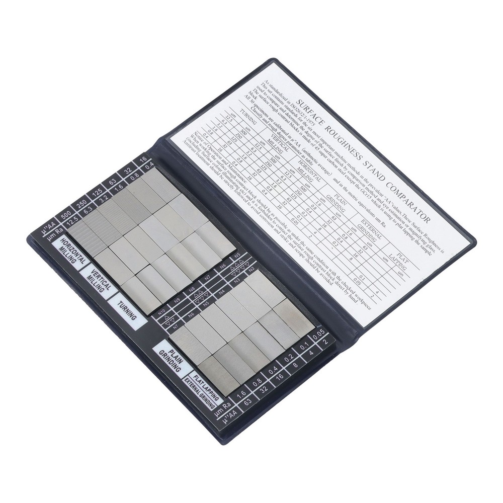 Surface Roughness Comparator Set Ra0.05-12.5mm, 30 Specimen Blocks for Machining