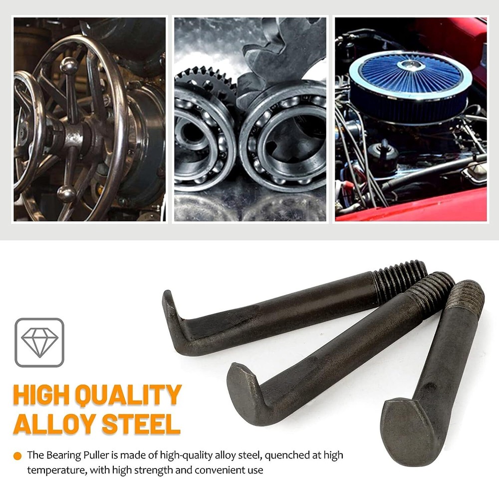 21PCS Bearing Disassembly Puller Inner Hole Puller Removal Tool 3 Jaw Puller Set