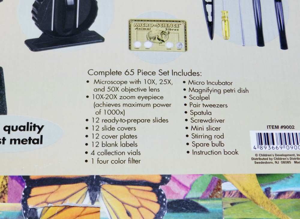 VTG Green Orbit 65 piece complete Microscope Set 1999