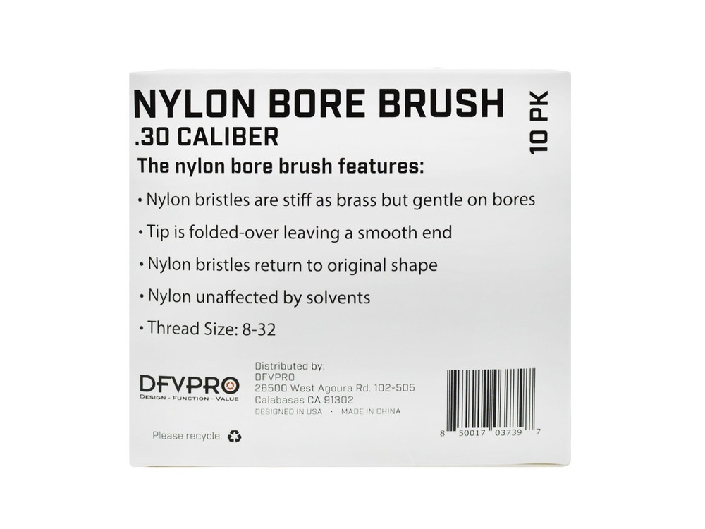 .30 Caliber Nylon Bore Brushes 10 Pack