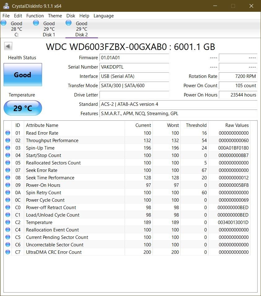 Western Digital WD Black HDD WD6003FZBX 6TB w/ 256MB Cache 6Gb/s 7200rpm 3.5"