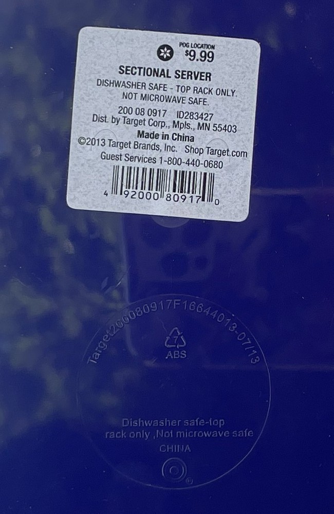 Rare Target 2013 Holiday JOY Collection 11" Mod Star 4-Section Server Tray