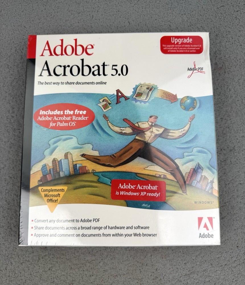 Adobe Acrobat 5.0 Windows XP New Sealed