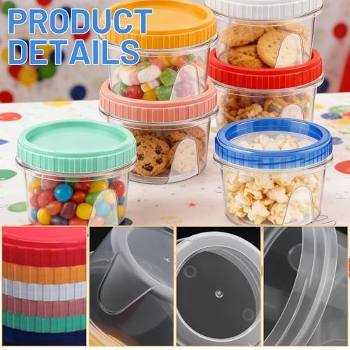 Pack Freezer Containers with Screw On Lids Stackable 13oz 12 Multicolor