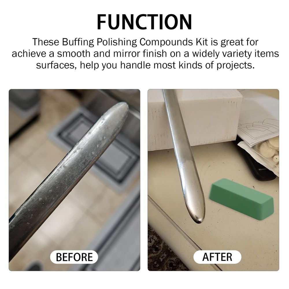 Versatile 4 Oz. Buffing Polishing Compound Kit - Ideal for Metals & More
