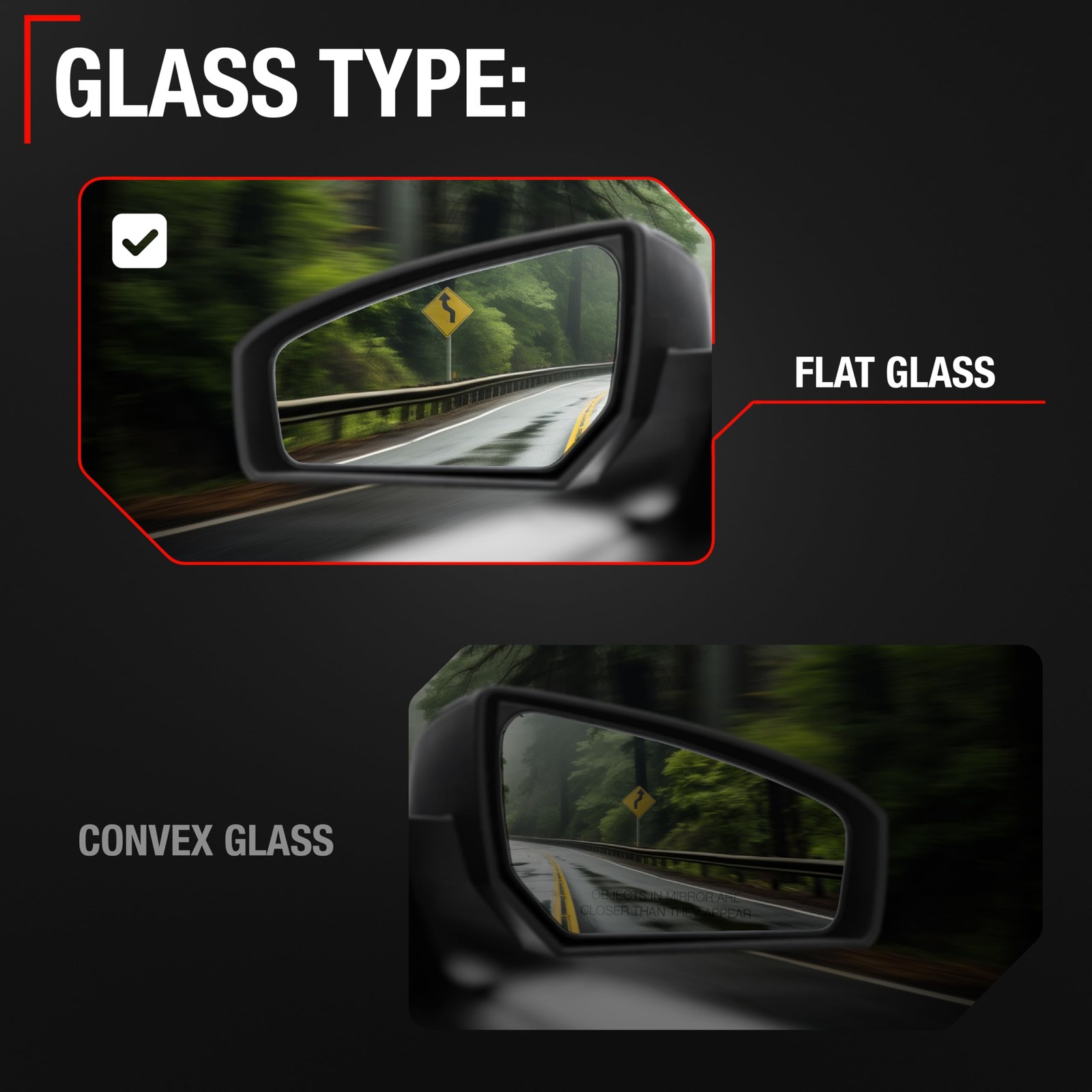 Driver Mirror for Nissan Altima - Power, Non-Foldable, Flat Glass - Driver Si...