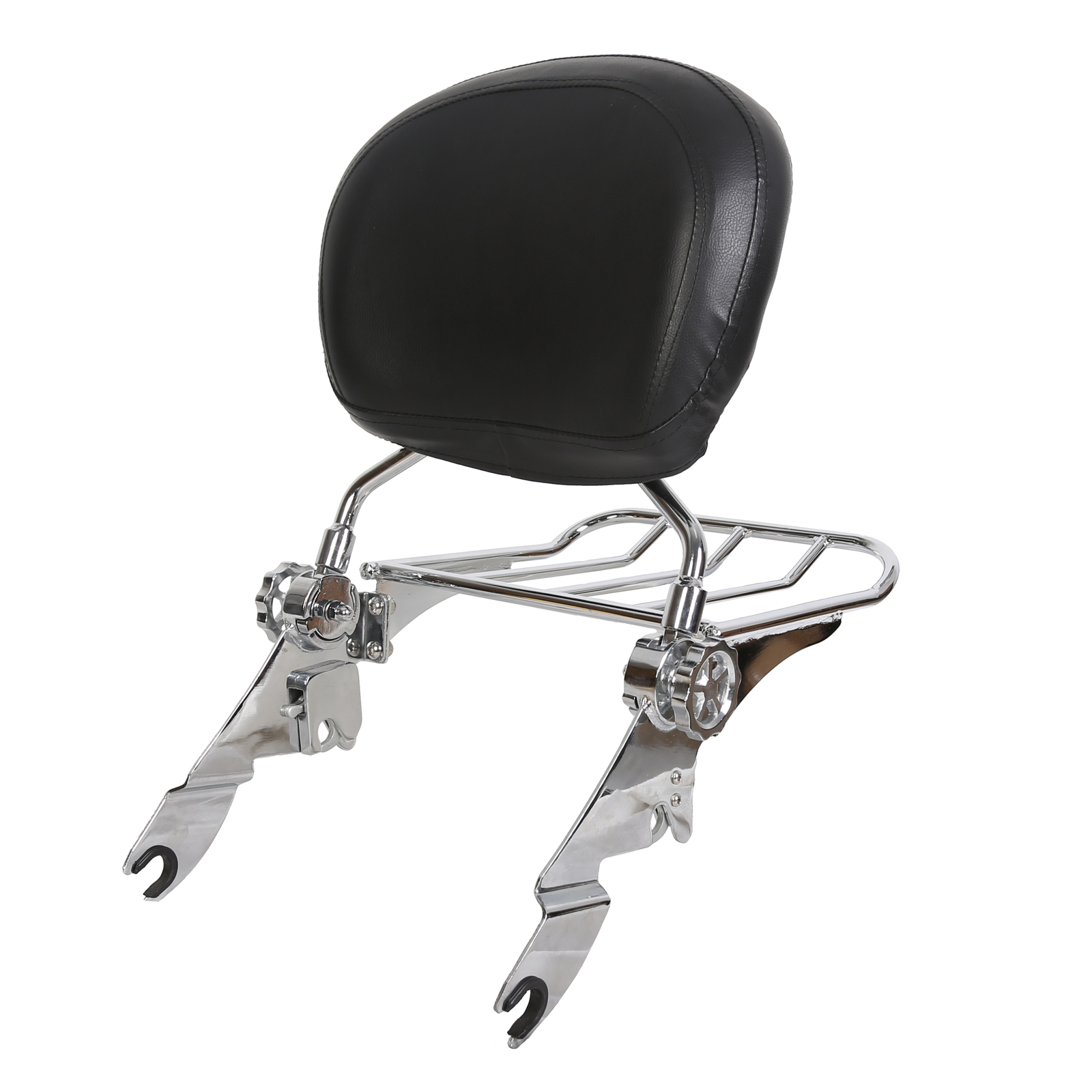 Adjustable Sissy Bar Backrest Luggage Rack For 09-24 Harley Road Electra Glide