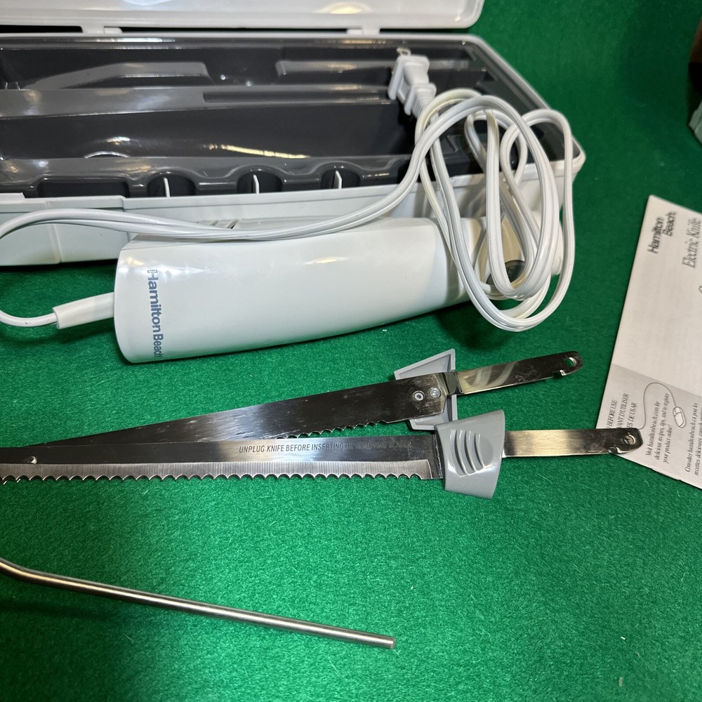 Hamilton Beach Electric Knife w/ Storage Case & Instructions 74375 (no Fork)