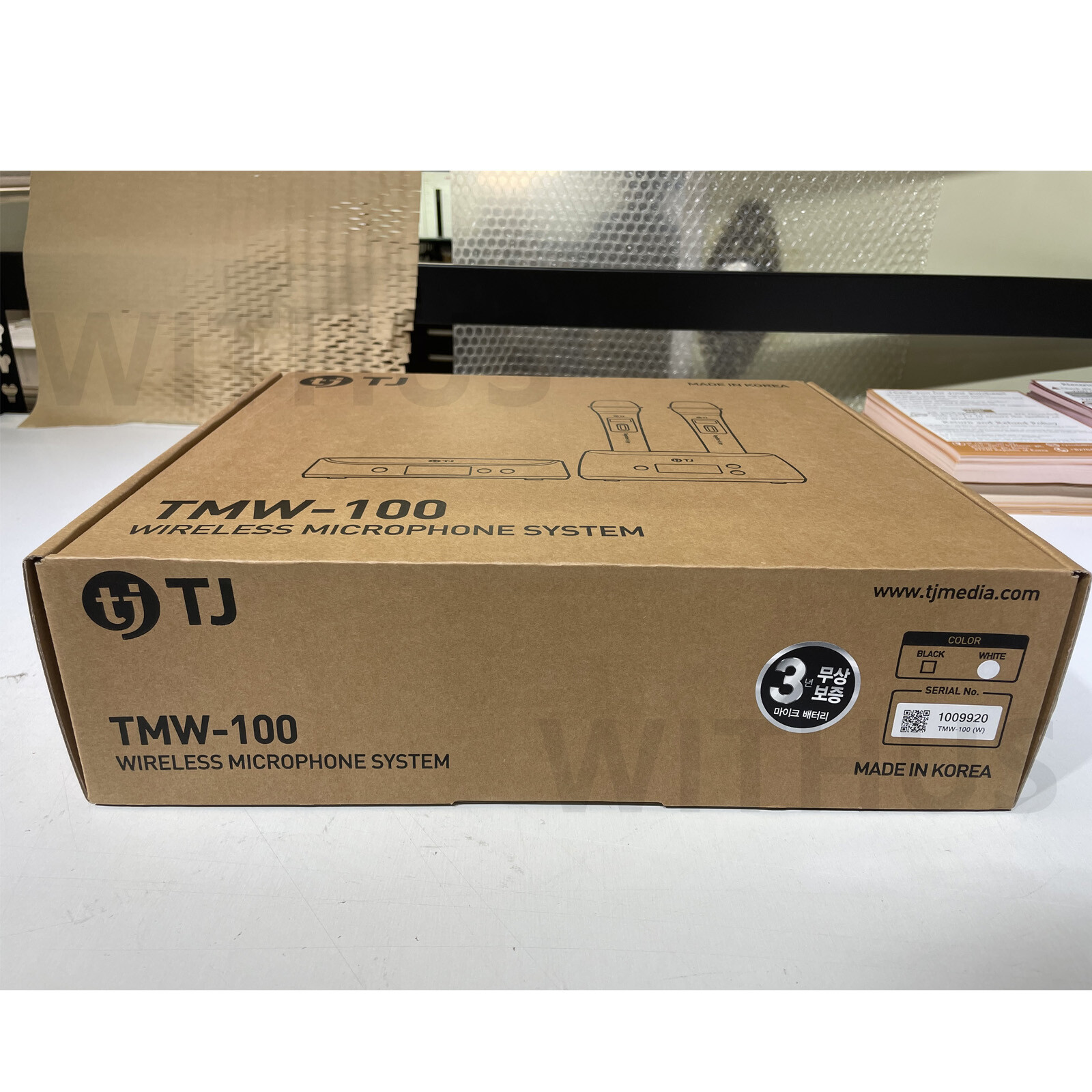 TJ Taijin Media TMW-100 Wireless Microphone 2pcs Set White Colors Free Fedex