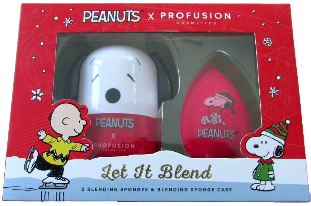 Snoopy Peanuts Profusion Makeup Sponges & Case Cosmetics Set