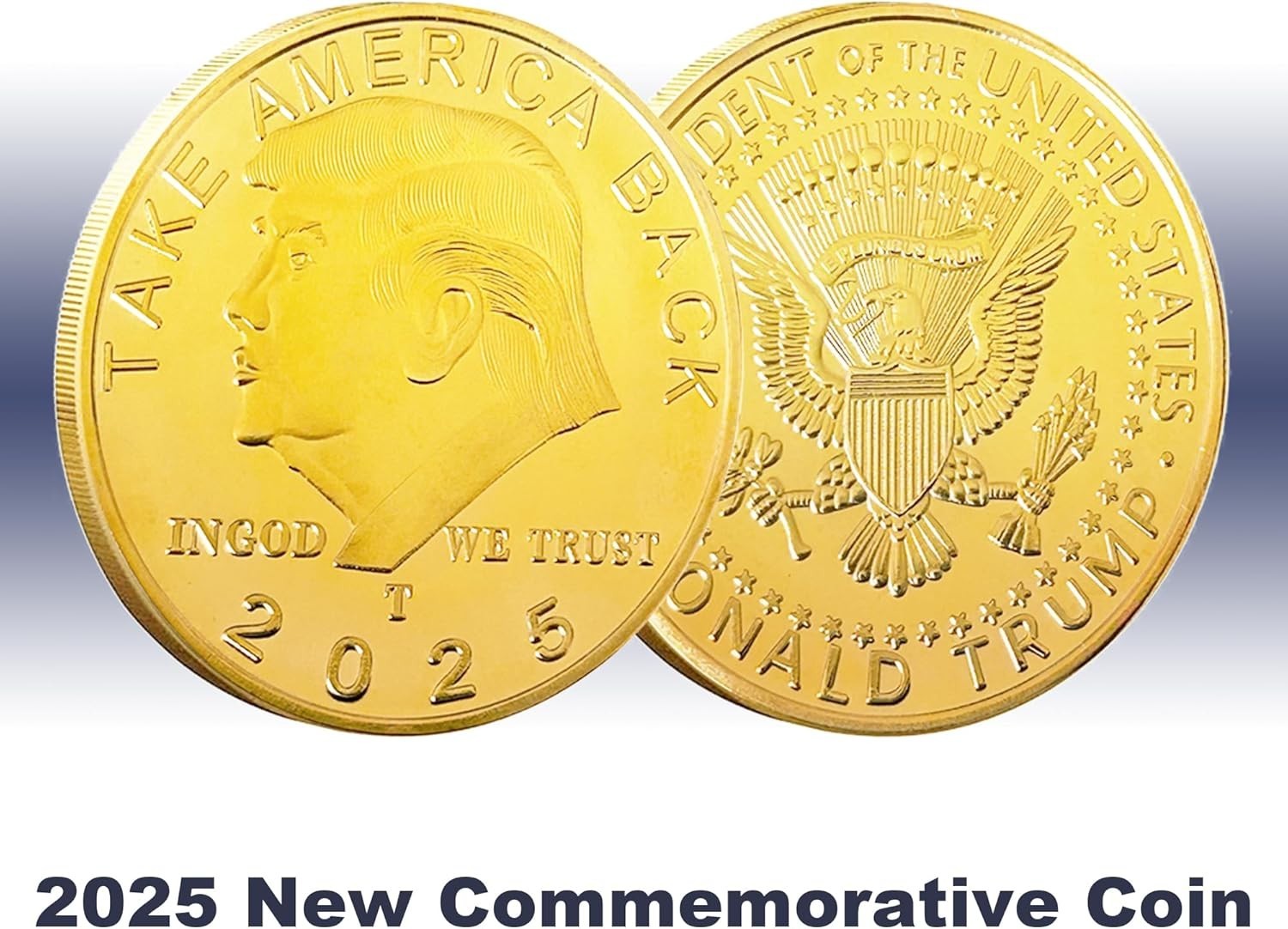 15 x 2025 President Donald Trump Commemorative Coin Take America Back Metal Coin