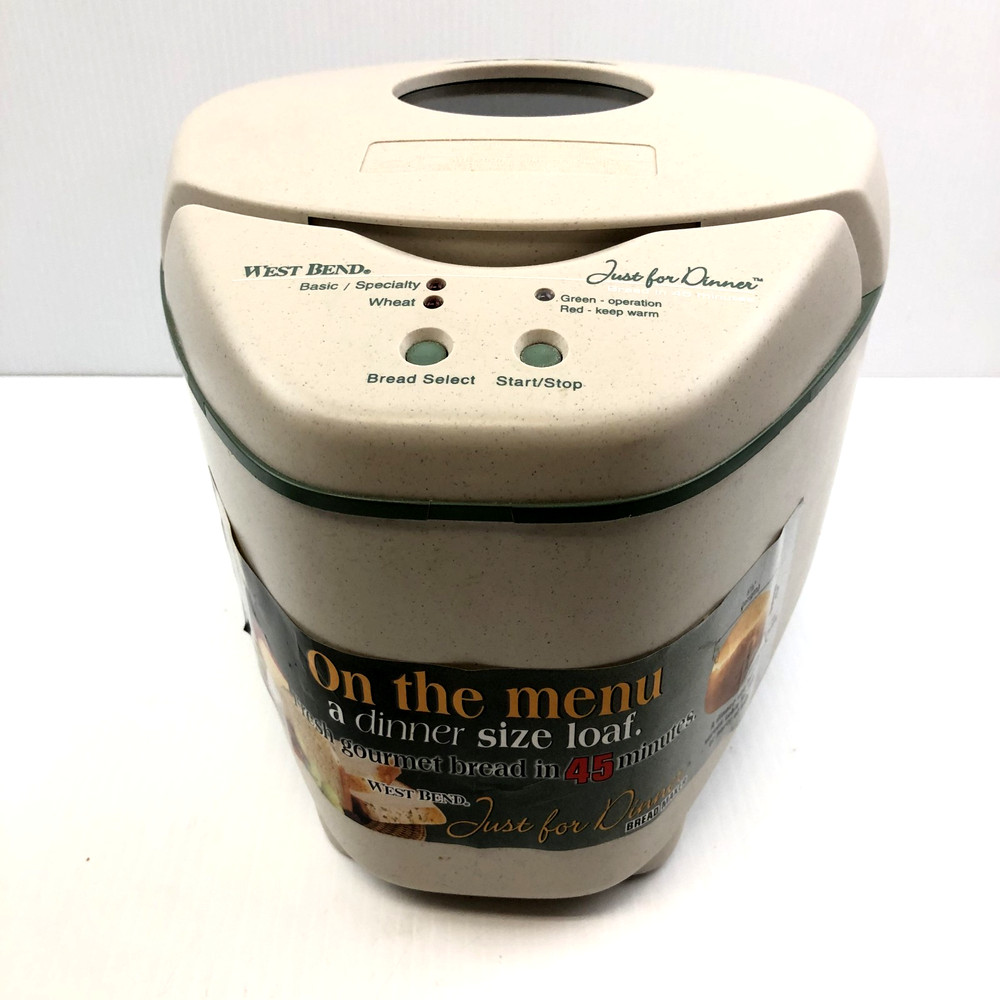 WEST BEND JUST FOR DINNER AUTOMATIC BREAD MAKER MACHINE MODEL 41077 EUC Clean
