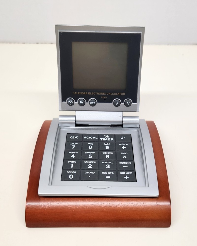 Executive Desktop Digital Calendar & Alarm Clock Calculator