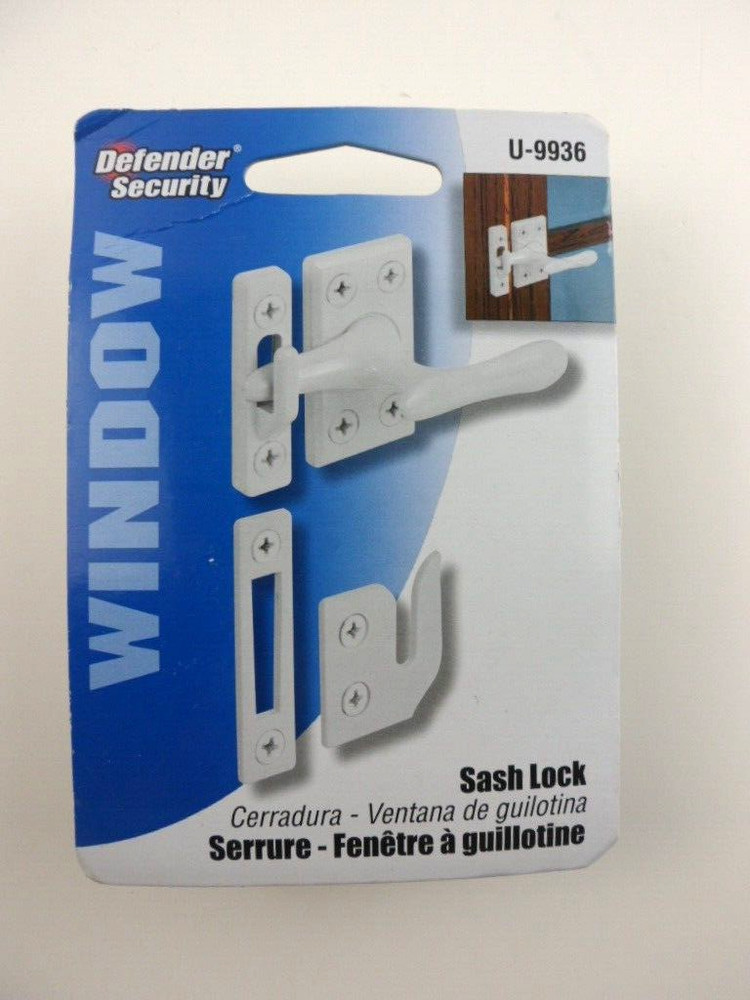 DEFENDER SECURITY Window Sash Lock White U-9936