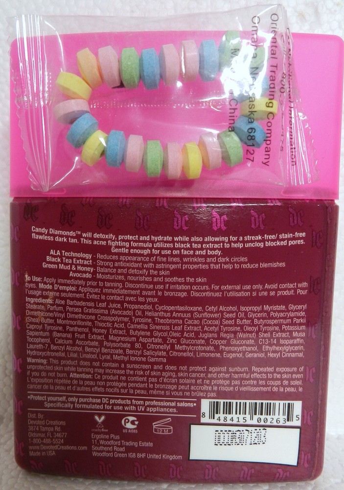 CANDY DIAMONDS BLEMISH FIGHTING BRONZER TANNING BED LOTION BY DEVOTED CREATIONS