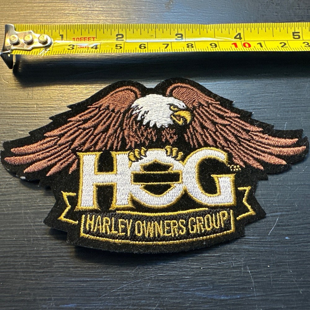 HOG Harley Owners Group Iron-On Biker Jacket Back Patch Embroidered