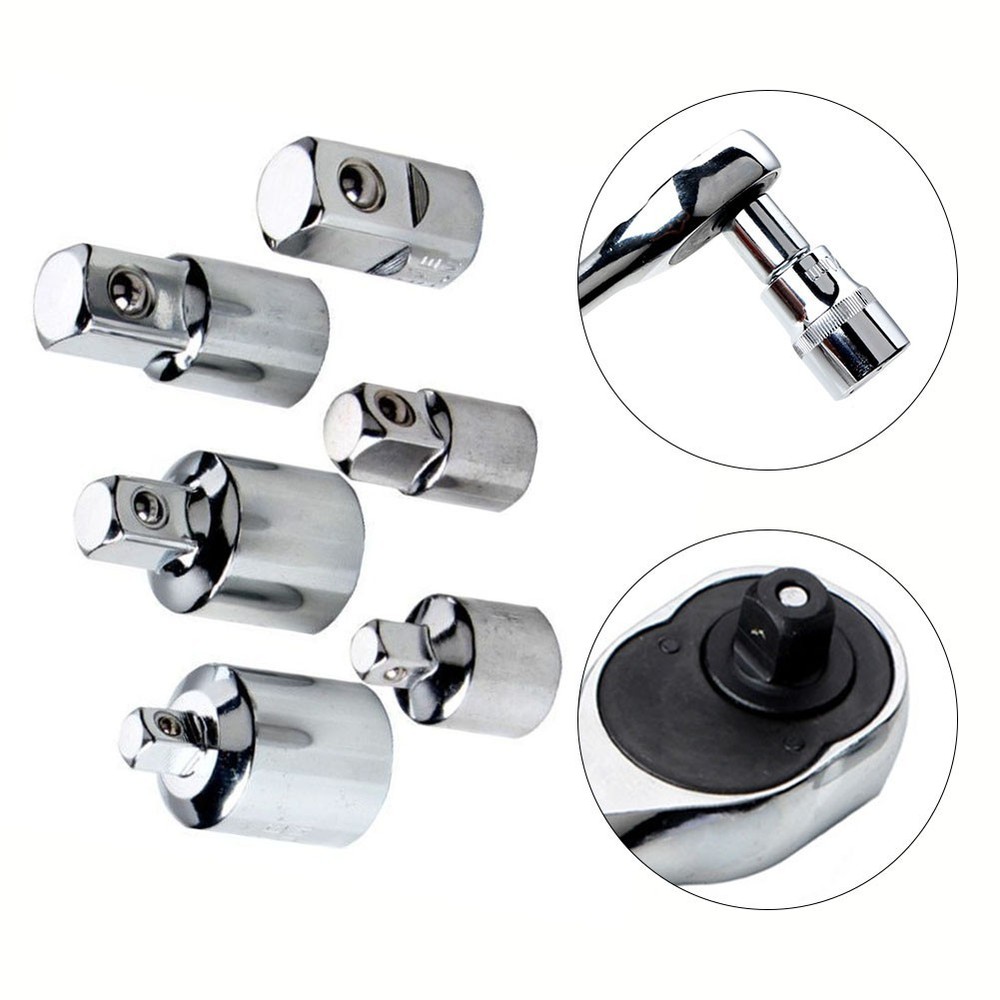 Efficient Ratchet Wrench Adapter Convert Sizes Seamlessly 6 Piece Sleeve Set