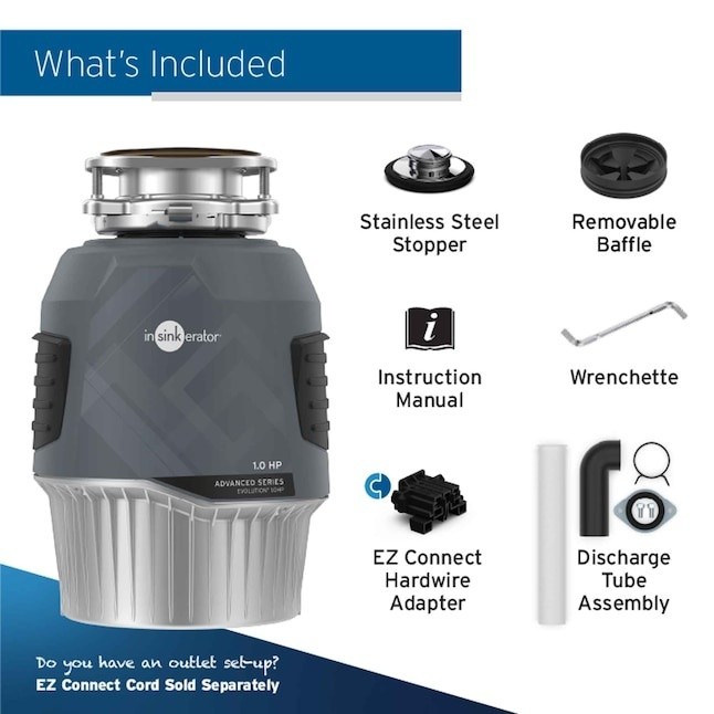 InSinkErator Advanced Series Evolution 1.0HP Continuous feed 1-HP Septic Safe No