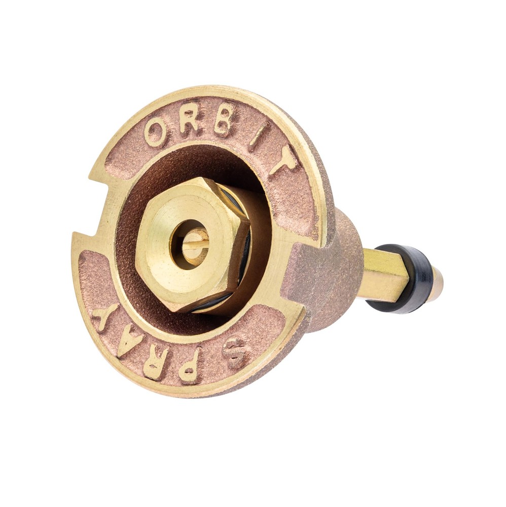 3-Pack Orbit 54070 Brass Pop-Up Flush Head Sprinkler with Full Pattern Gray