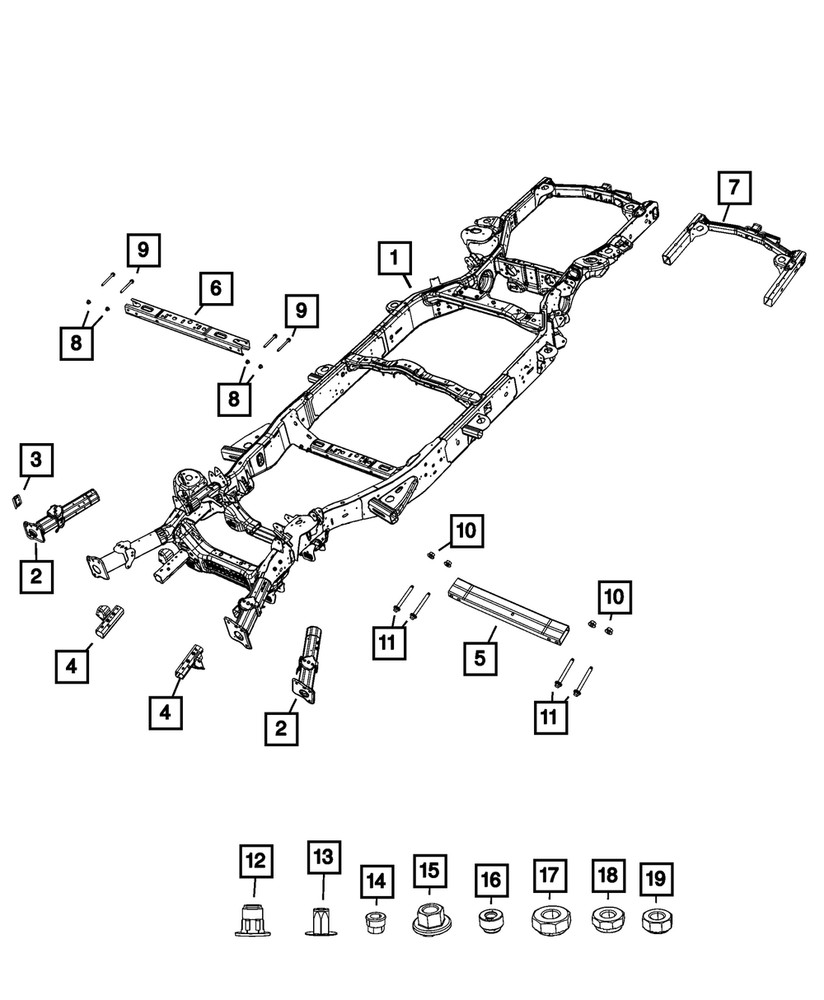 Genuine Mopar Control Arm Cross-Member 68670132AA