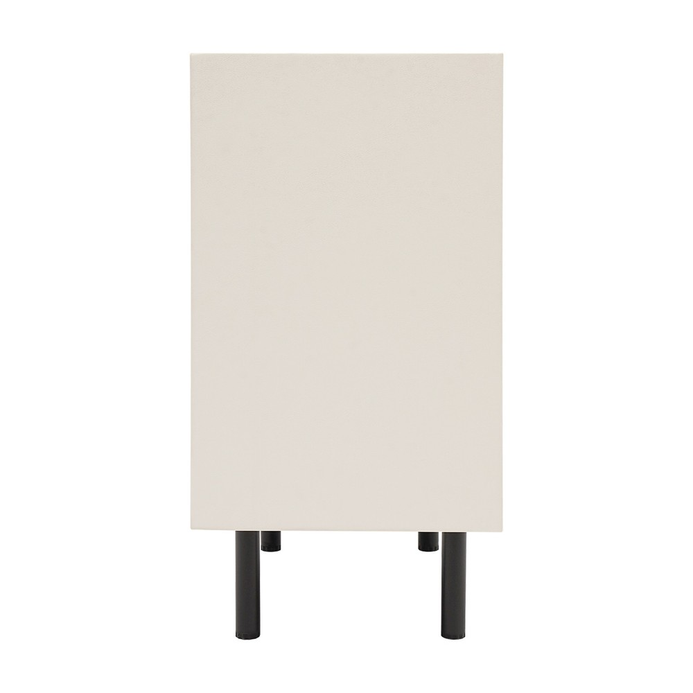 3 Drawers Smart Bedside Table Nightstand With LED Light+Wireless Charging+USB