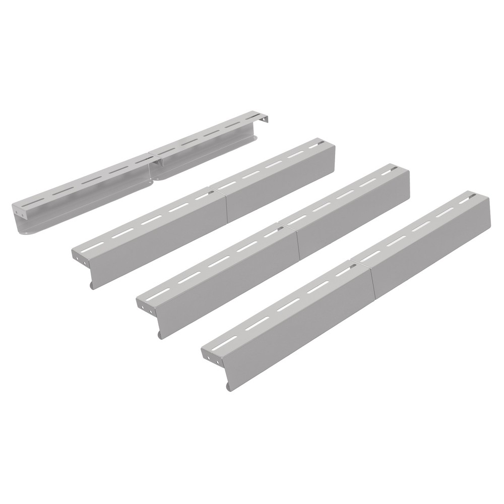 8PK Overhead Storage Bin Rack Ceiling Racks for Utility Bins Organization- Gray