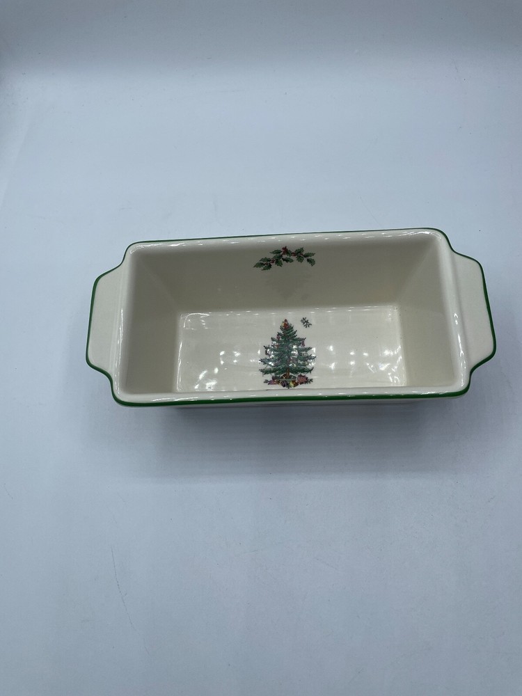 Spode Christmas Tree Mini Bread Pan 7.75" x 3.5" Multicolor