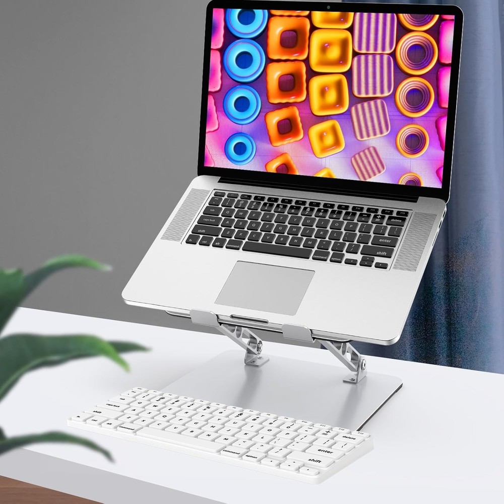 Laptop Stand Desk Adjustable Laptop Riser Metal Foldable Computer Stand Holder