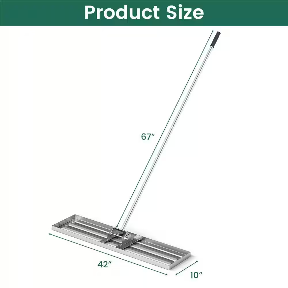 Lawn Leveling Rake 67 In. X 42 In. X 10 In. Heavy Duty Level Lawn Tool for Garde