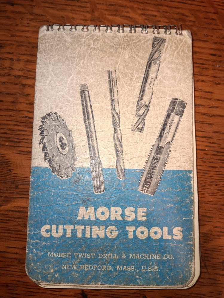 VINTAGE MACHINIST'S PRACTICAL POCKET GUIDE MORSE TWIST DRILL & MACHINE