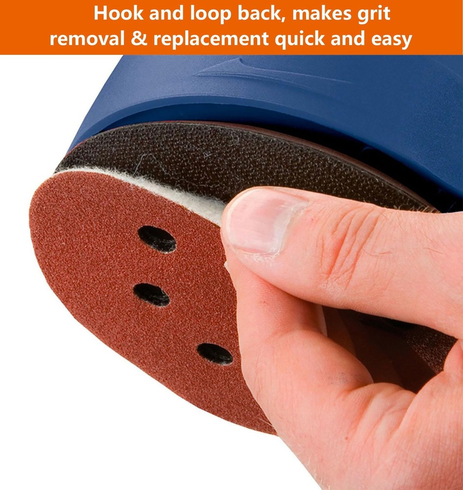 5-Inch Hook and Loop Sanding Discs for Random Orbital Sander, Assorted Sandpa...
