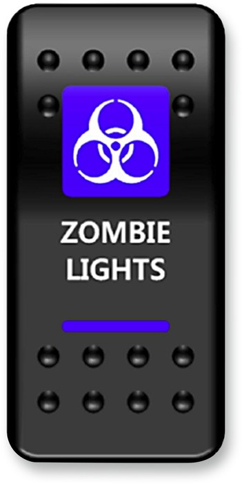 Moose Zombie Light Rocker Switch Blue