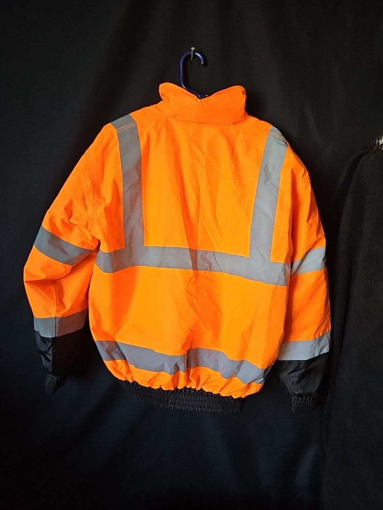 Tuff Guard Class 3 High Visibility Water Resistant Reflective Neon Work Jacket