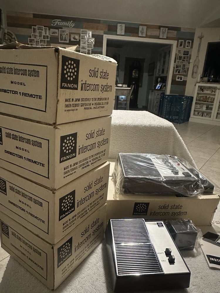 Vintage Fanon Solid State Intercom System Master Unit, Four Remote Unit Untested