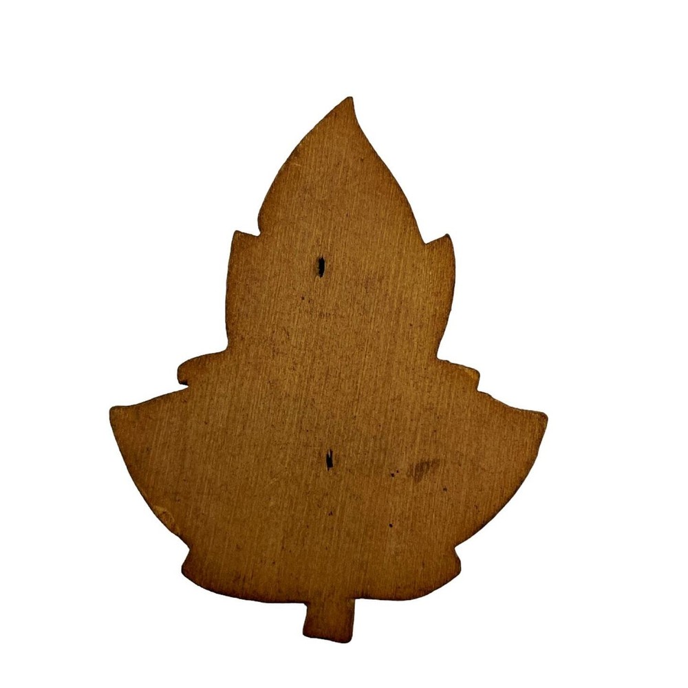 Vintage German Black Forest Cuckoo Clock Leaf Replacement Part 2.5 x2 .75"