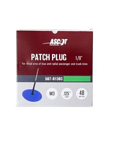 ASCOT M3 1/8" PLUG & PATCH REPAIR UNITS (48 PER BOX)