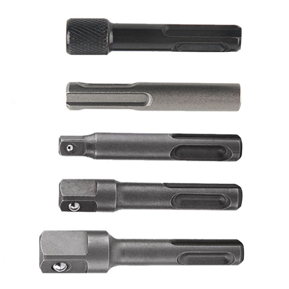 5pcs SDS Plus 1/4 Hex Socket Driver Hammer Drill Bit Adaptor Accessories Kit