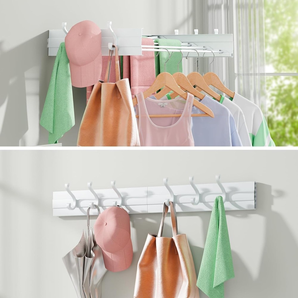 Elegant 31.5'' Wall-Mounted Clothes Drying Rack - Space-Saving & Stylish