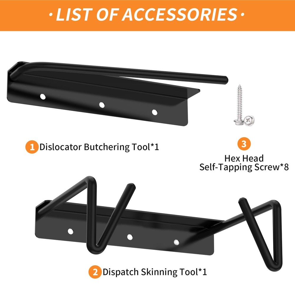 Heavy Metal Rabbit Dispatch Dislocator Skinning Tool Set Cervical Dislocation To