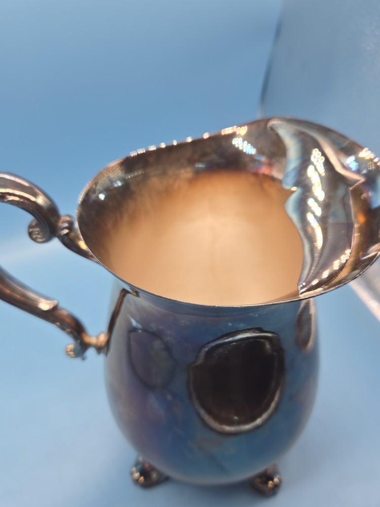 Vintage Gorham Silverplate Brass Water Pitcher