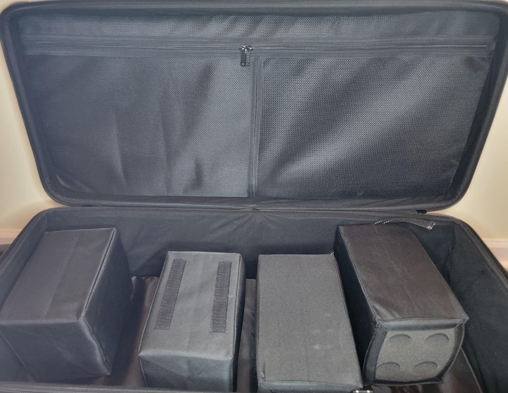 Dynaphos Multi-Kit Rolling Travel Case Padded Lighting Storage with Foam Inserts
