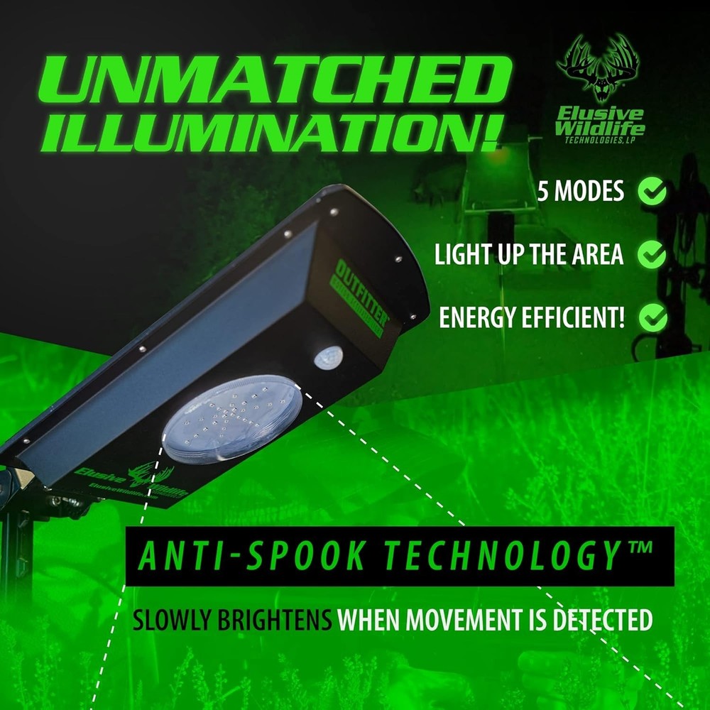 | Kill Light Outfitter Solar-Powered Feeder Light - Night Hog Hunting | Motion-A