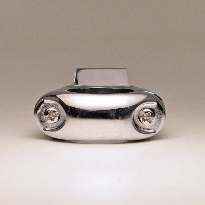 Chrome Mirror Mount Clamp for 1" Handlebars w/ 5/16" Mounting Hole Harley