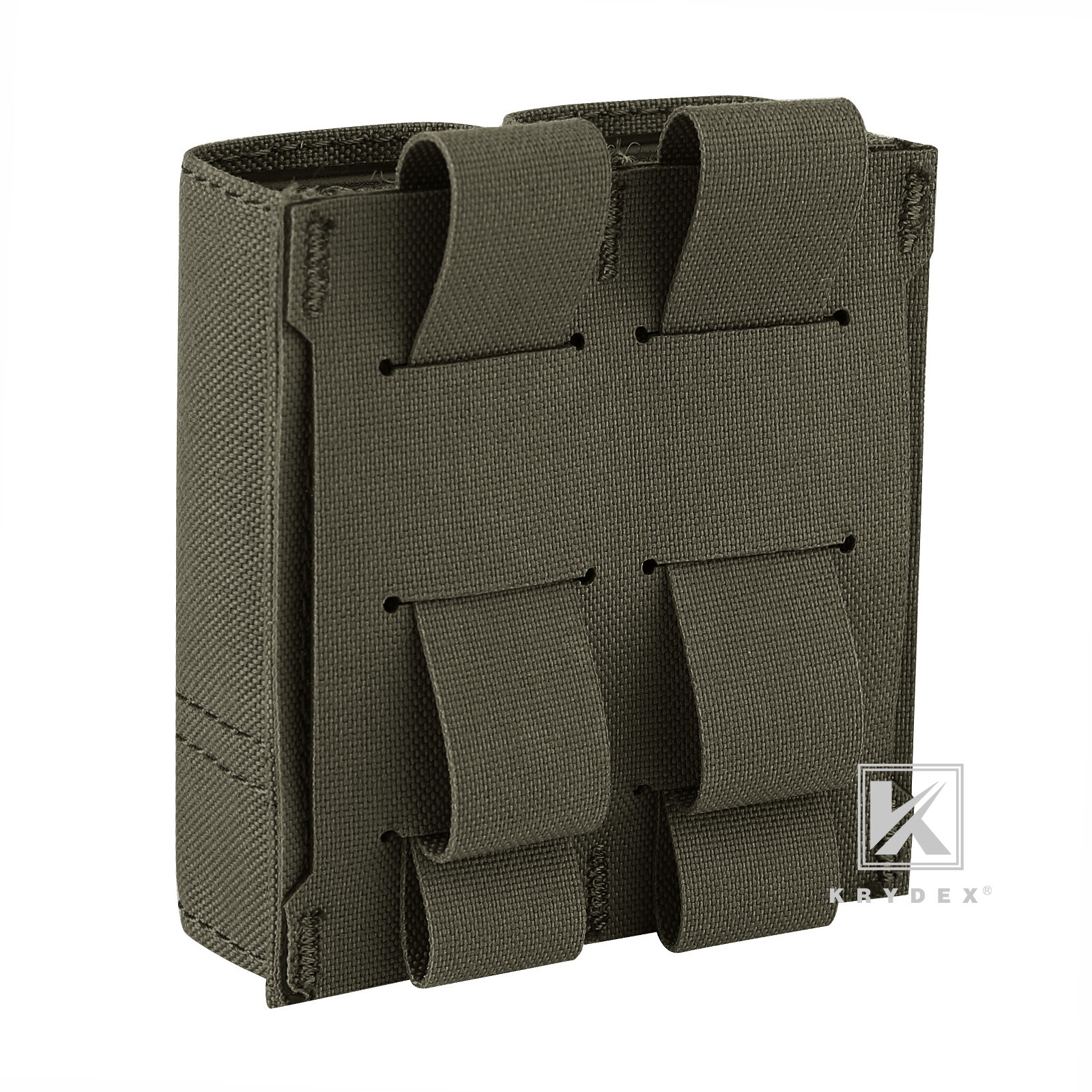 KRYDEX Tactical 9mm Pistol Magazine Pouch Mag Holder Duty Belt / MOLLE Mounted