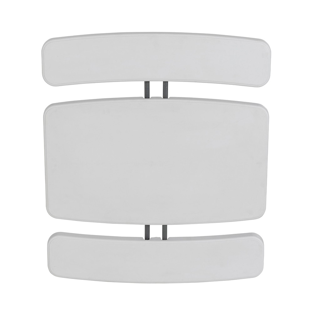 Peakform 37.8 Inch Rectangular Folding Picnic Table Double Bench Seating, White
