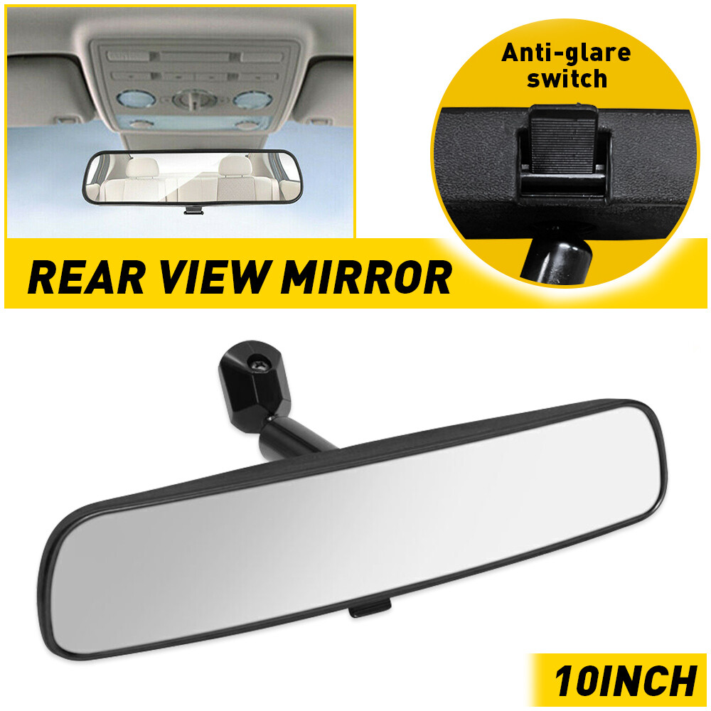 Universal Inner Inside Interior 10 Inch Rearview Rear View Mirror w/Adhesive EOA