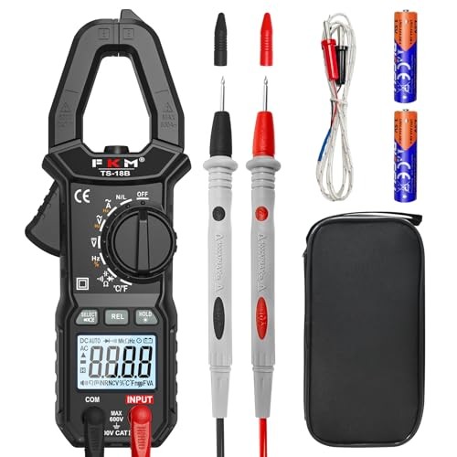 Clamp Meter,TRMS 6000 Counts Digital Clamp Black-(AC Current)Clamp Meter