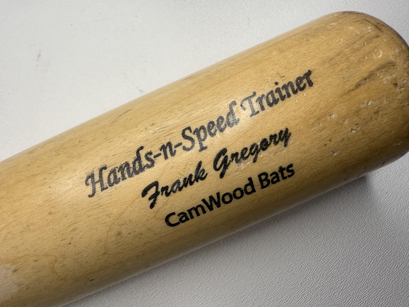 CamWood Hands-n-Speed Trainer Wood Baseball Bat Frank Gregory Lizard Skins Grip
