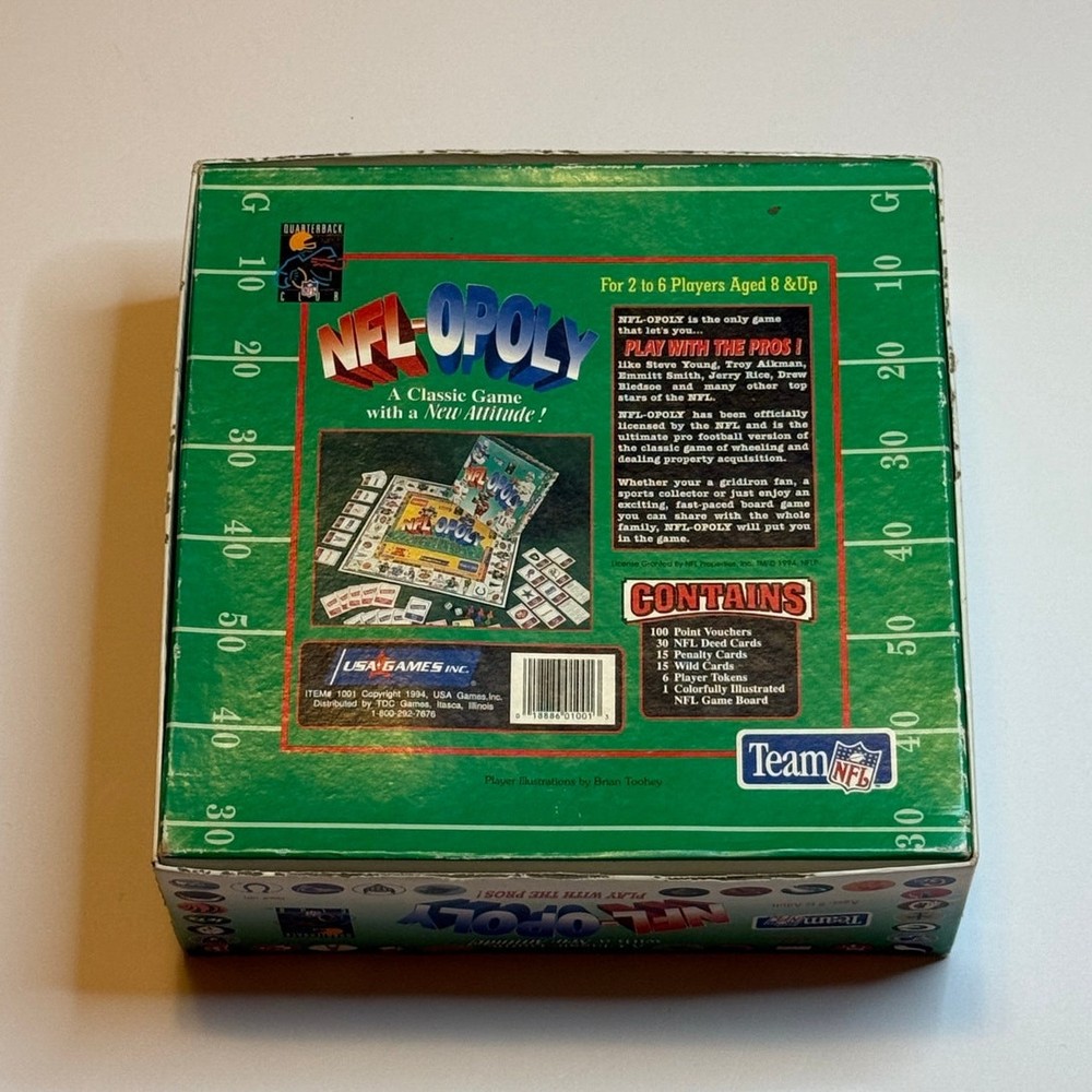 NFL-OPOLY Board Game 1994 EDITION